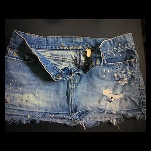 A&F mini jean skirt